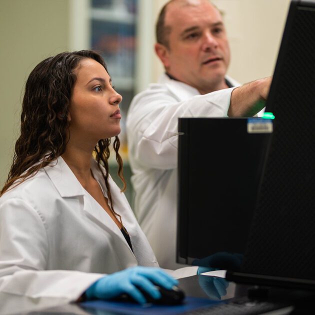 image of biotech student being instructed