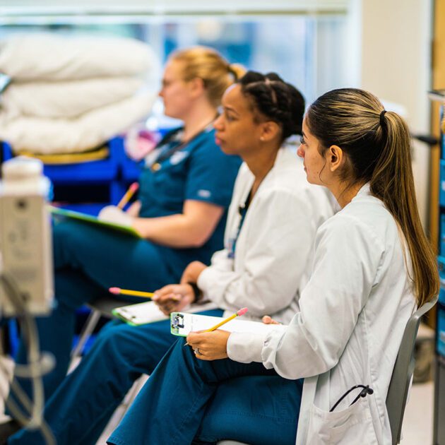 image of nursing students being instructed