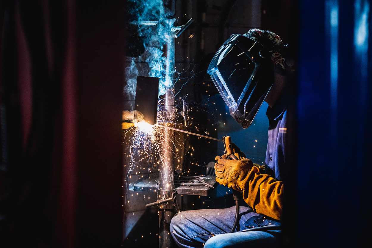 Welding training at Forsyth Tech