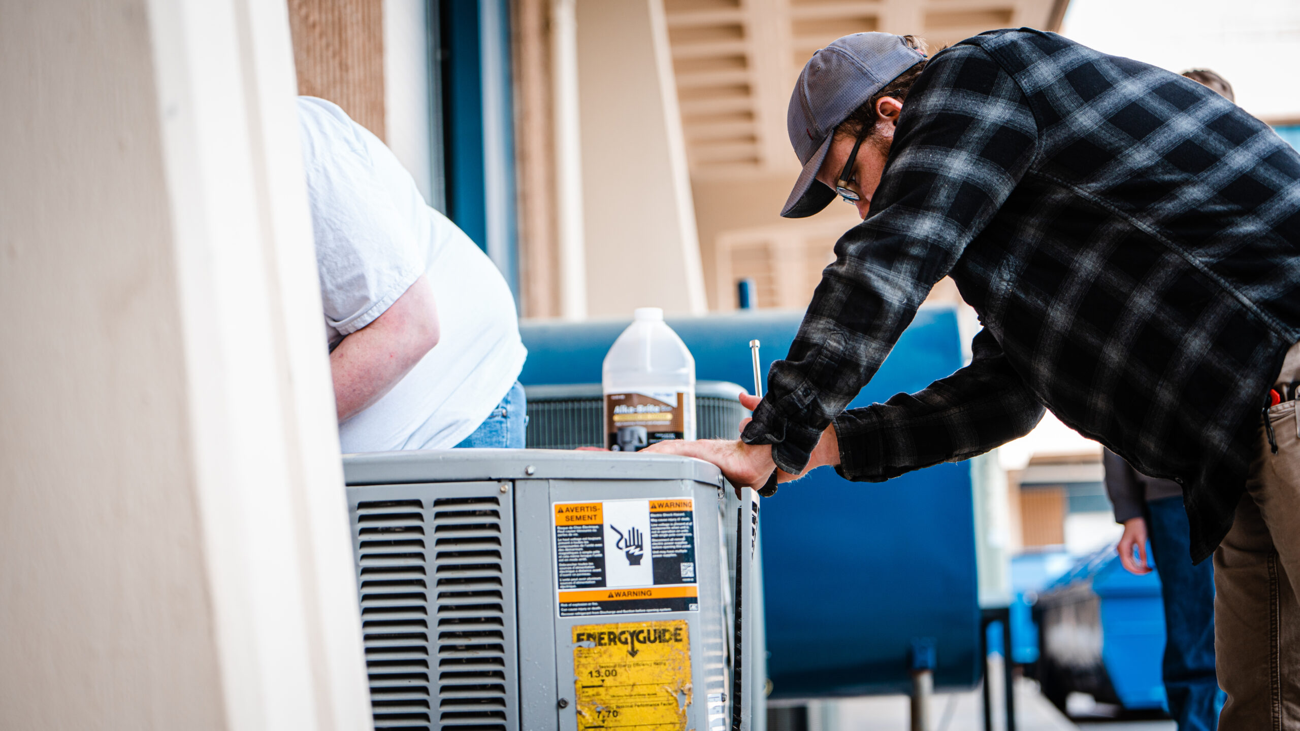 image of man working in Air Conditioning, Heating, and Refrigeration Technology
