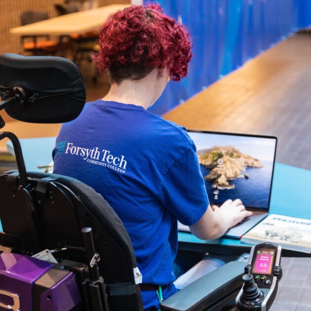 image of student working in accessibility resources