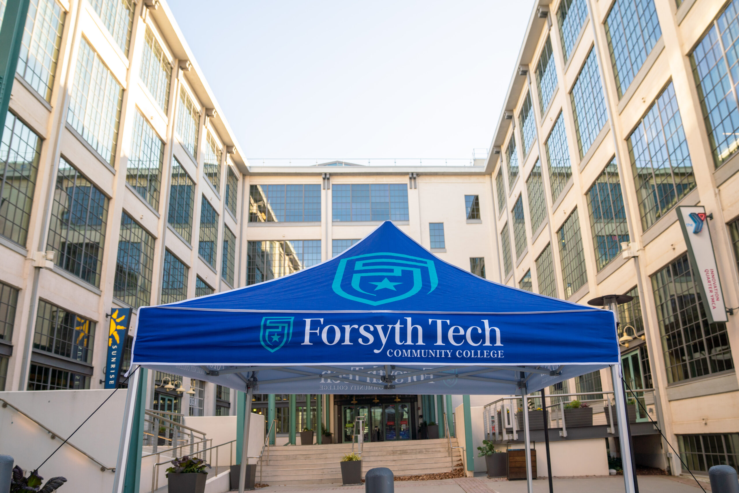 Small Business Center with Forsyth Tech tent in front