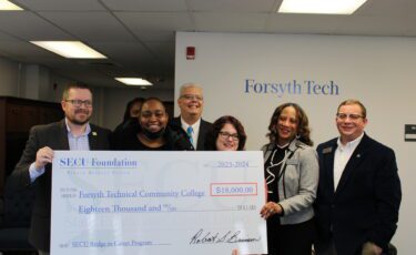 State Employees’ Credit Union (SECU) Foundation Awards $18,000 Grant to Forsyth Tech to Support Workforce Education