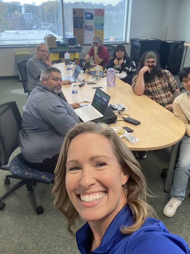 Professor Ferrell and the cybersecurity team