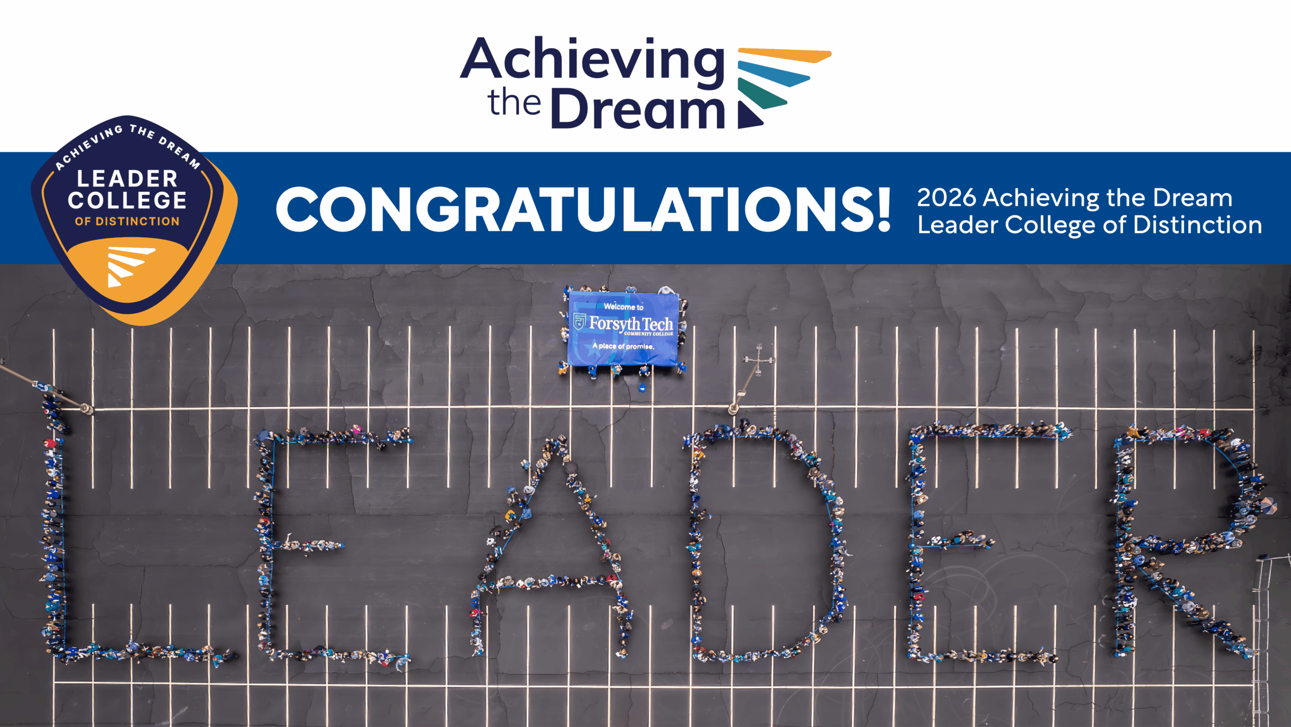 Forsyth Tech Recognized by Achieving the Dream as a 2026 Leader College of Distinction