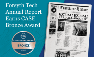 El «Trailblazer Tribune» de Forsyth Tech gana el premio internacional «Circle of Excellence» de CASE