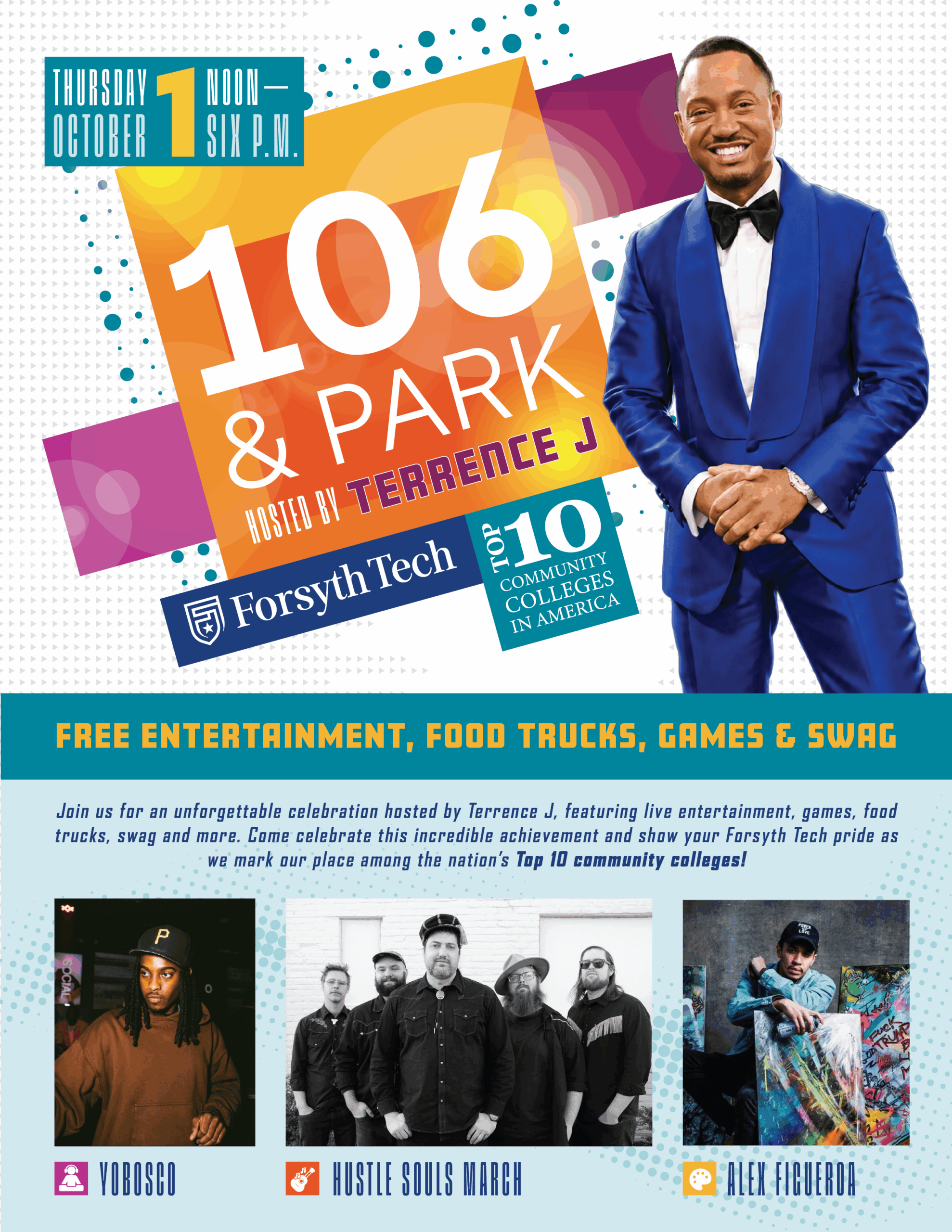106 & Park Top 10 Celebration at Forsyth Tech, October 1, 2026, noon–6 p.m.